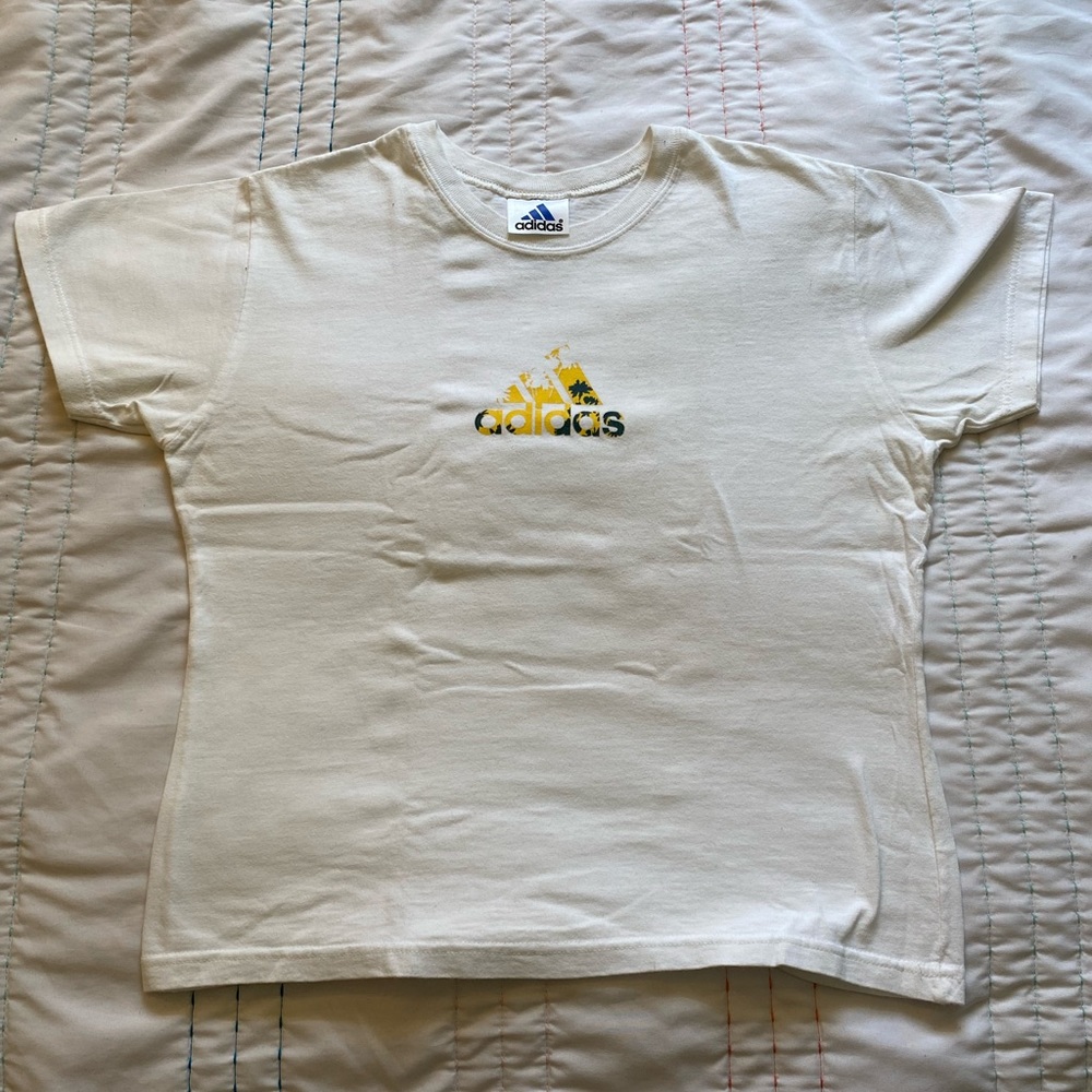 “adidas” Logo Cropped Top, Size “Medium”